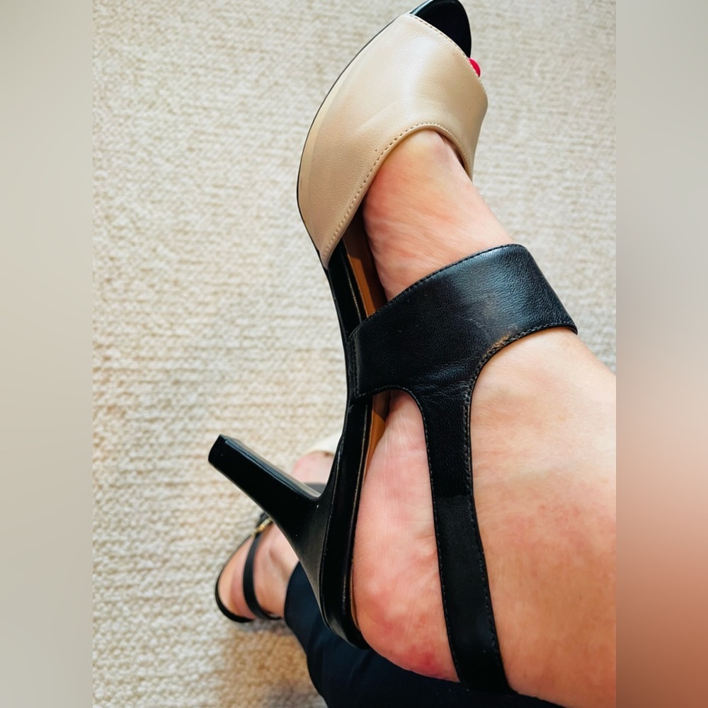 Naturalizer Heeled Sandals Leather Tan/Black